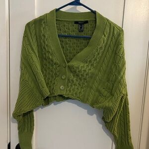 Forever 21 Olive Knit Shrug